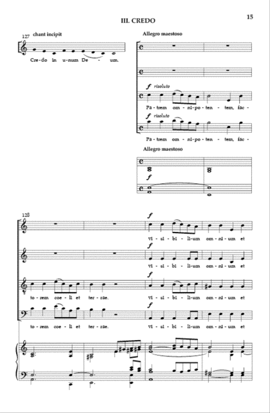 Mass in F Major 4-Part scores gallery preview page 14