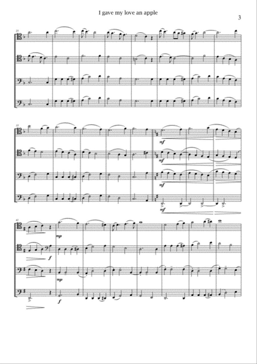 I Gave My Love an Apple Small Ensemble scores gallery preview page 3