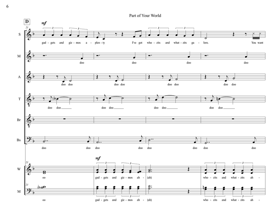 Part Of Your World Divisi scores gallery preview page 6