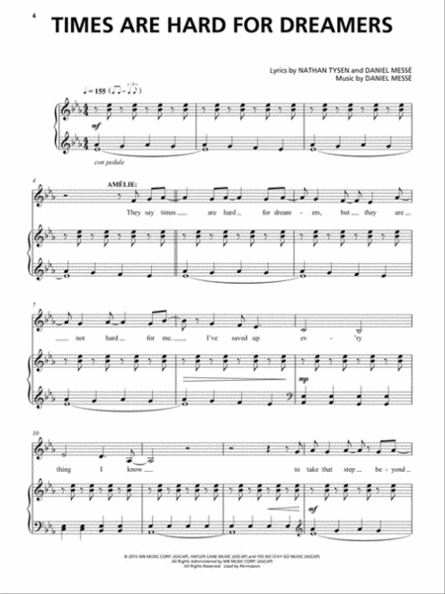 Amélie: A New Musical Voice scores gallery preview page 3