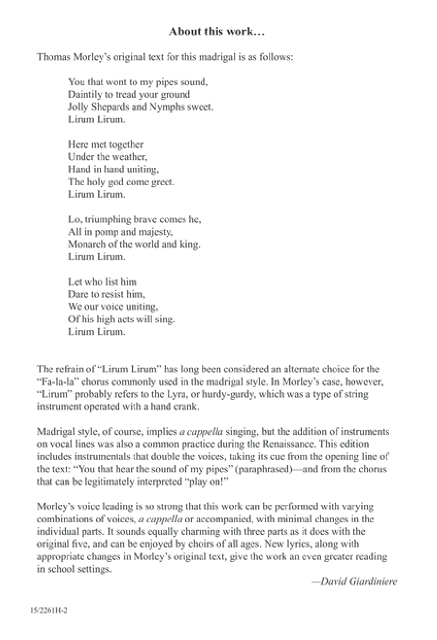 Lirum Lirum A Cappella scores gallery preview page 3