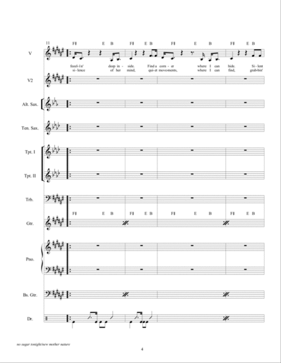 No Sugar Tonight Large Ensemble scores gallery preview page 6