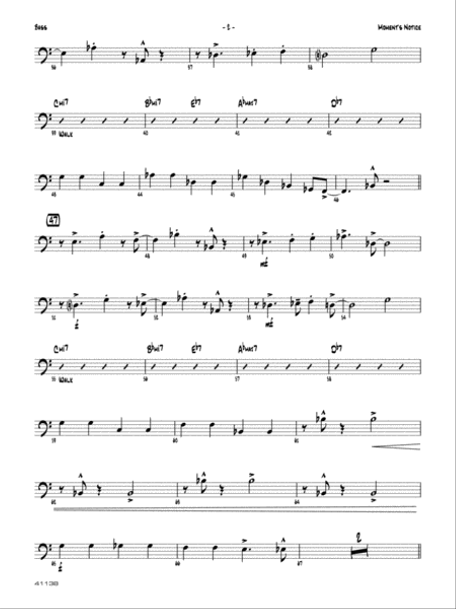 Moment's Notice: String Bass Jazz Ensemble scores gallery preview page 2