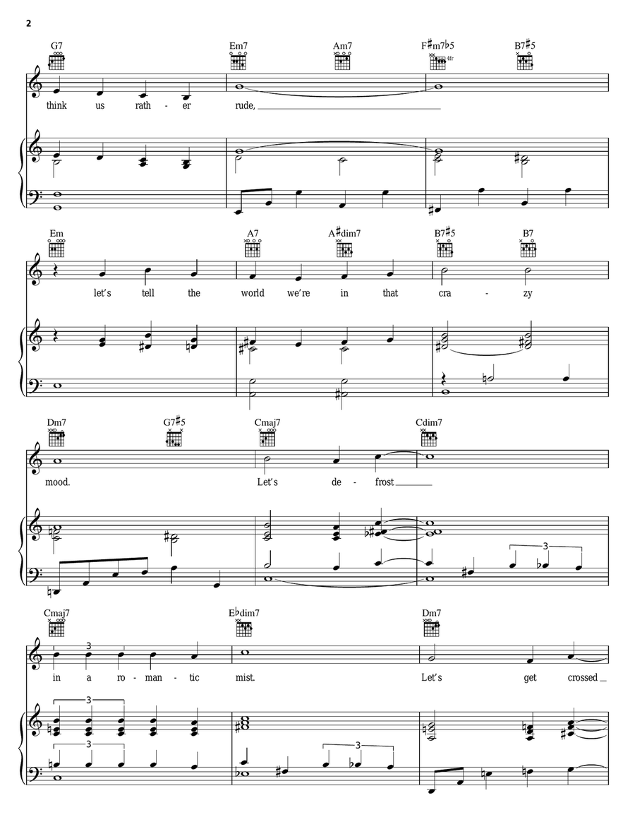 Let's Get Lost Piano, Vocal, Guitar scores gallery preview page 2