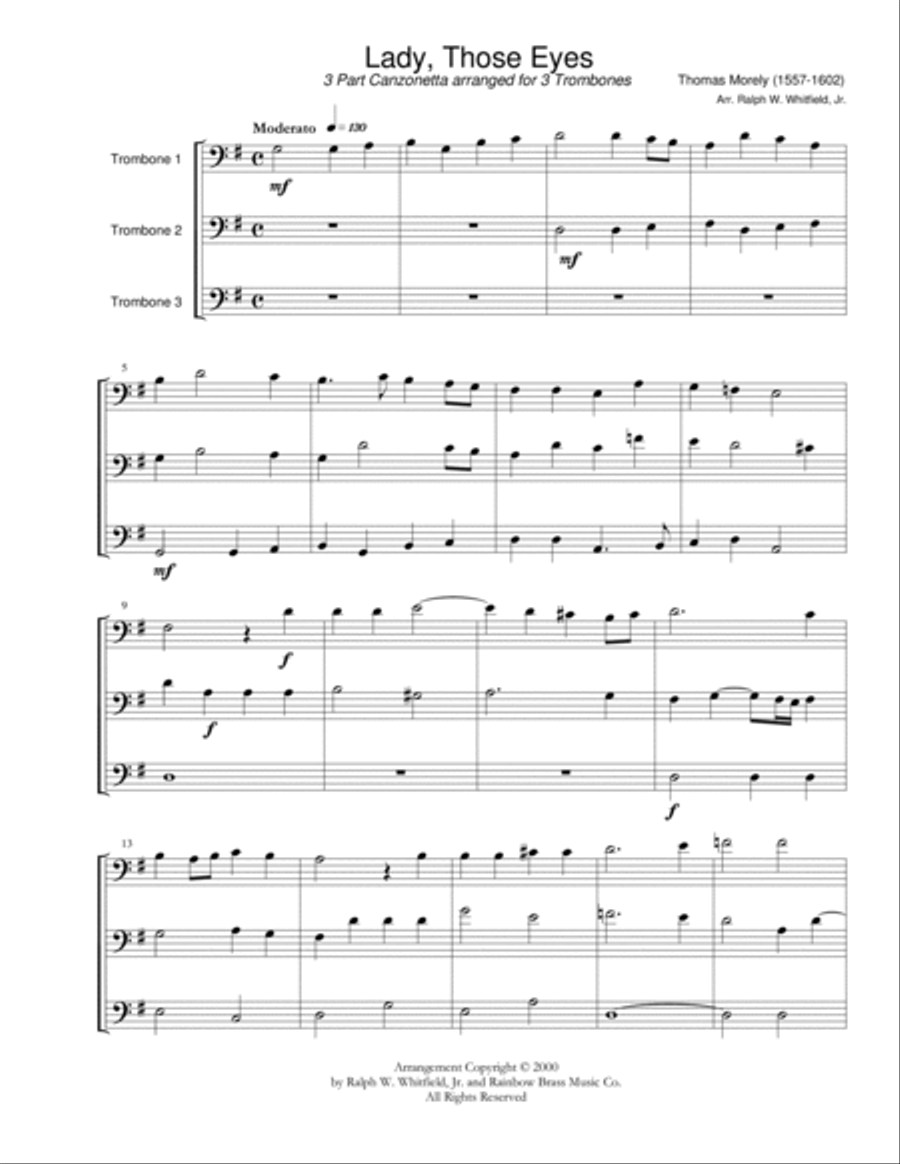 9 3-Part Canzonettas by Thomas Morely 3-Part scores gallery preview page 6