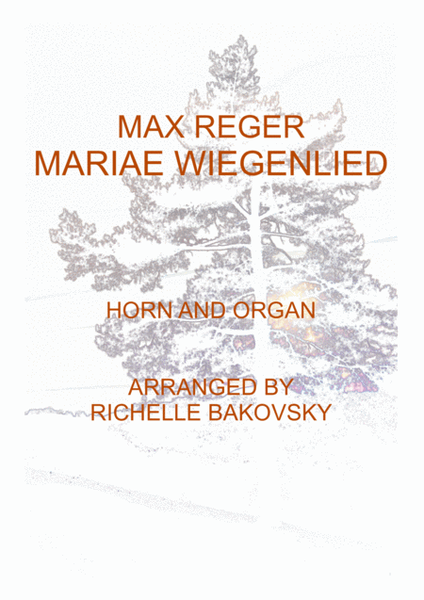 Max Reger: Mariae Wiegenlied for Horn and Piano or Organ image number null