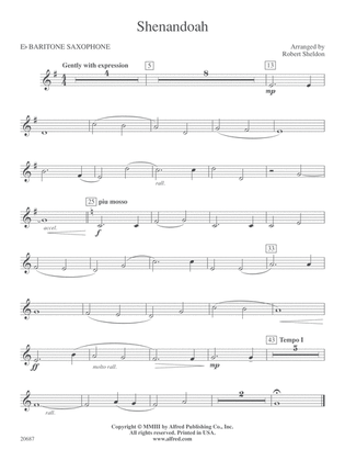 Shenandoah: E-flat Baritone Saxophone