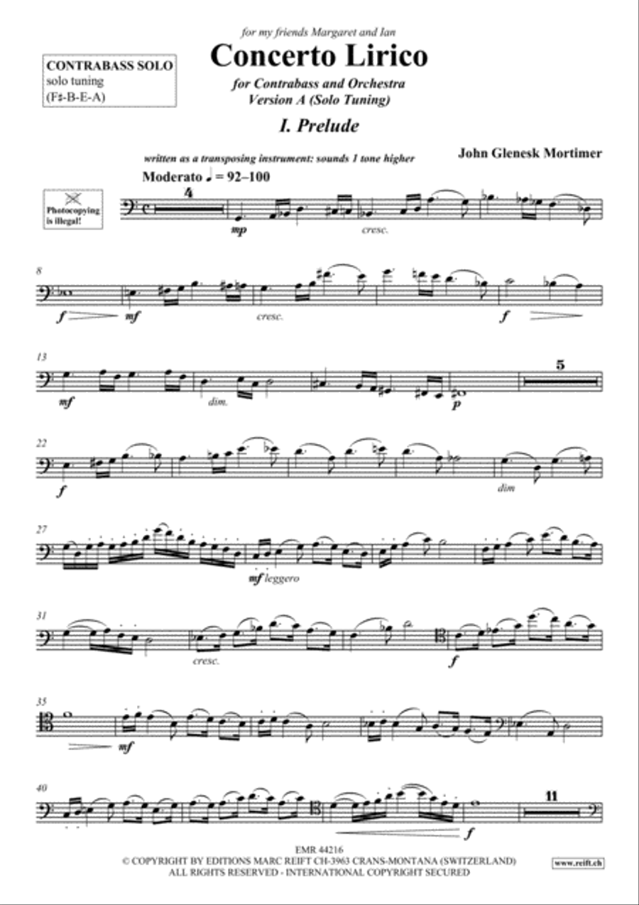 Concerto Lirico Double Bass scores gallery preview page 2