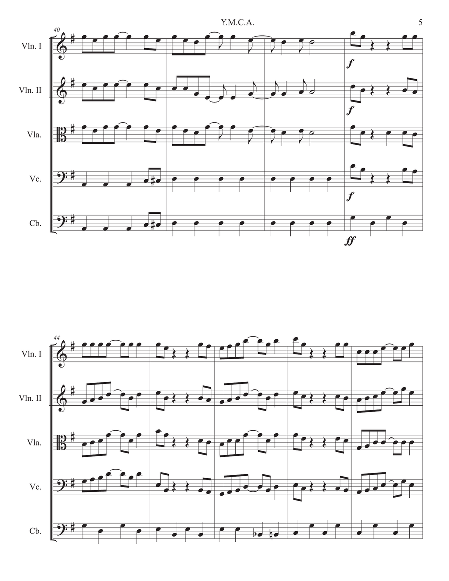 Y.M.C.A. String Quartet scores gallery preview page 5