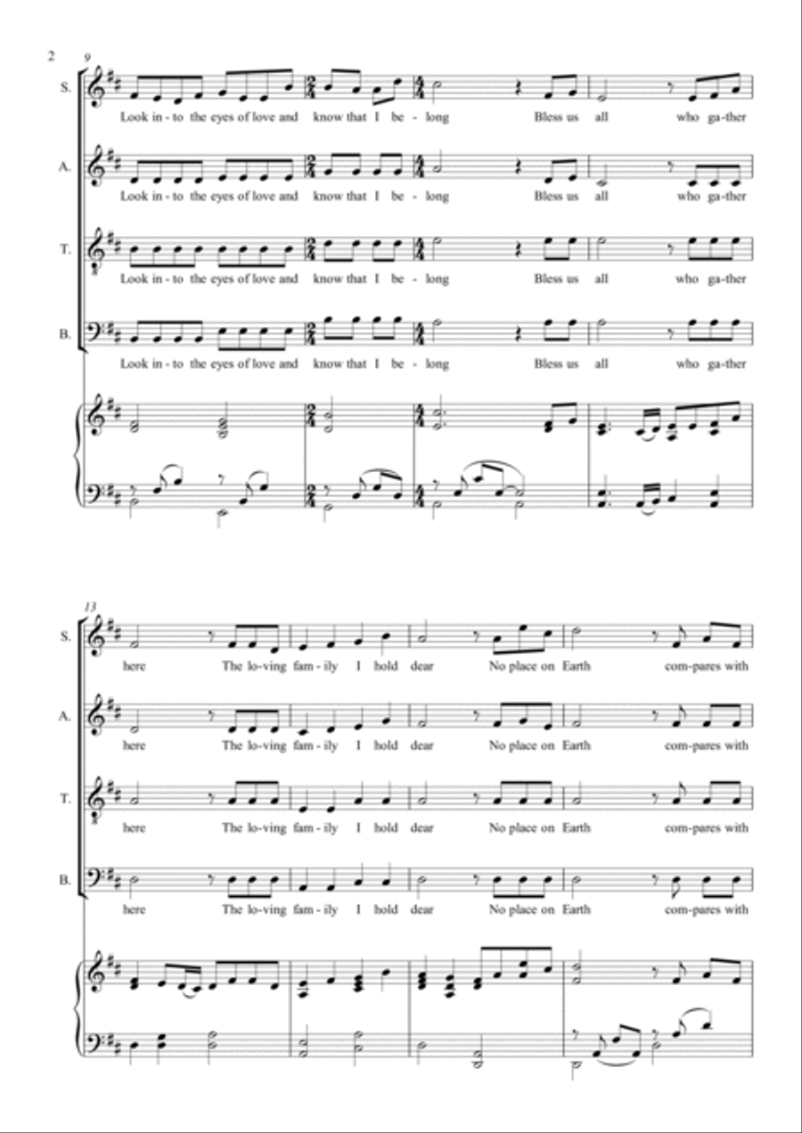 Bless Us All 4-Part scores gallery preview page 2