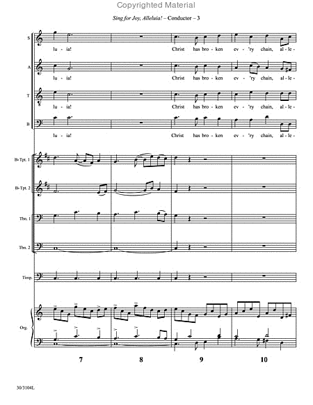 Sing for Joy, Alleluia! - Brass and Percussion Score and Parts image number null