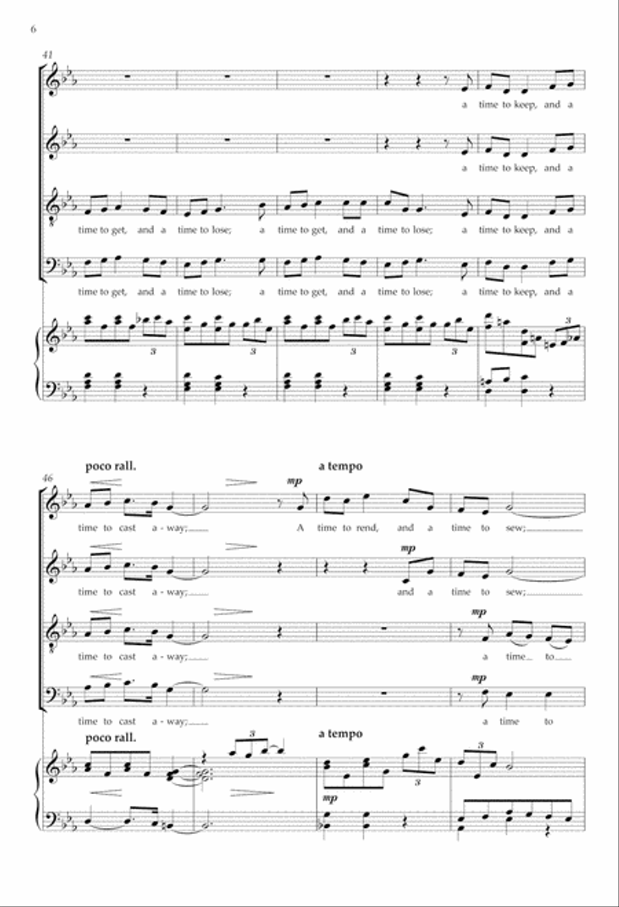 There is a season from Every purpose under the heaven 4-Part scores gallery preview page 6