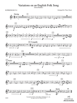 Variations on an English Folk Song: (wp) Baritone T.C.