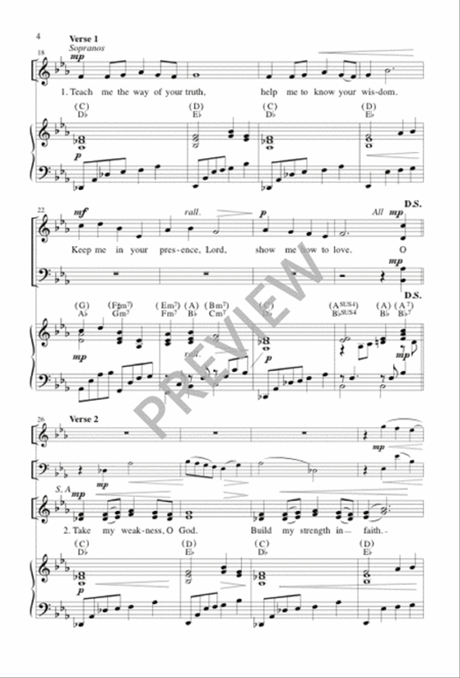 O Lord, the Guardian of My Heart 4-Part scores gallery preview page 5