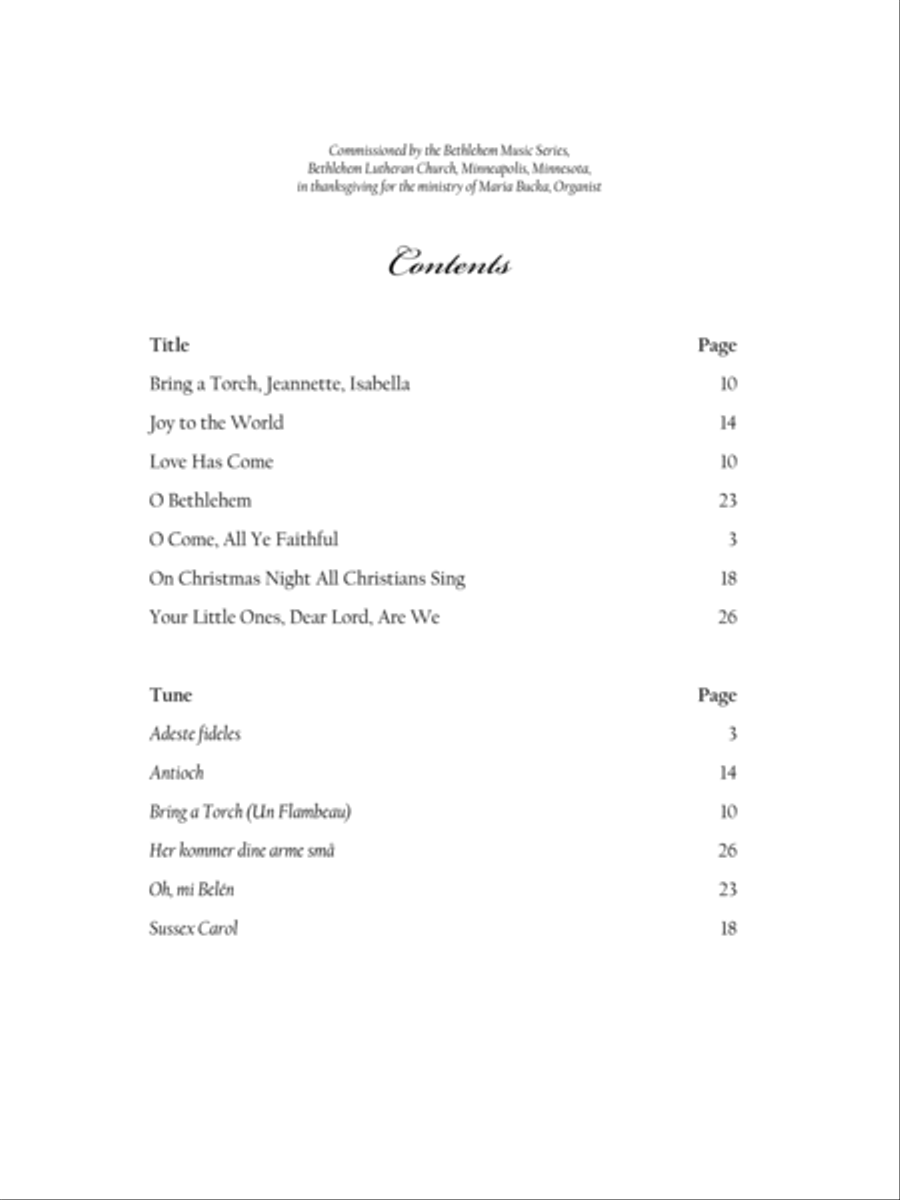 The Bethlehem Collection Six Preludes and Postludes for Christmas Organ scores gallery preview page 2