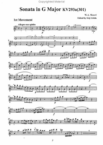 Flute Sonata in G Major, KV301 image number null