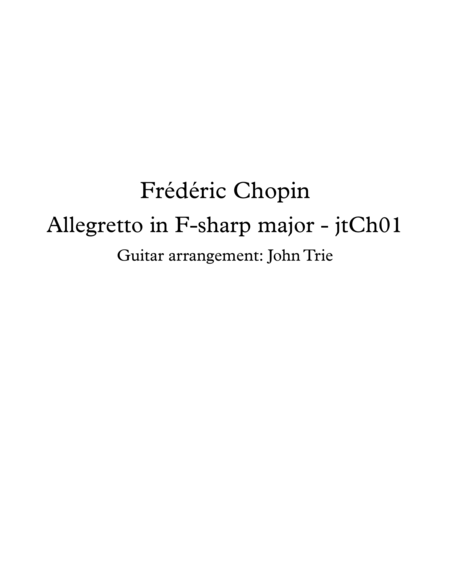 Allegretto in F sharp Major - tab image number null