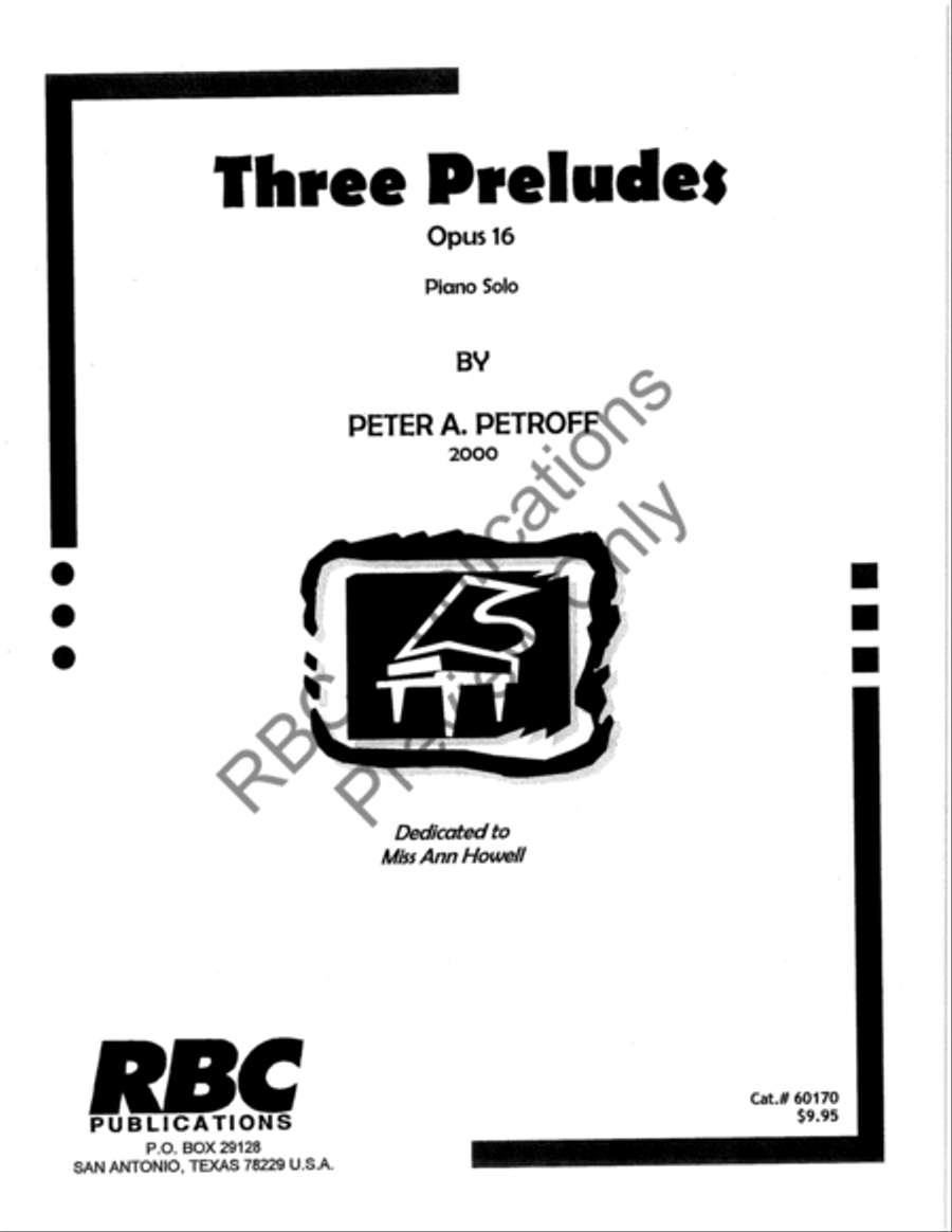 Three Preludes Three Preludes Piano Solo scores gallery preview page 2
