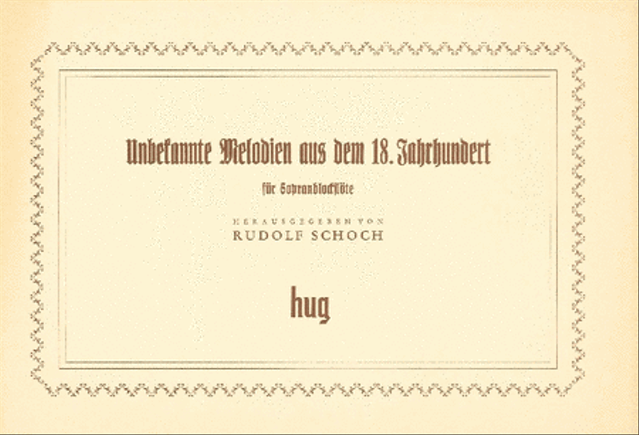 Unbekannte Melodien aus dem 18. Jahrhundert Soprano Recorder scores gallery preview page 1