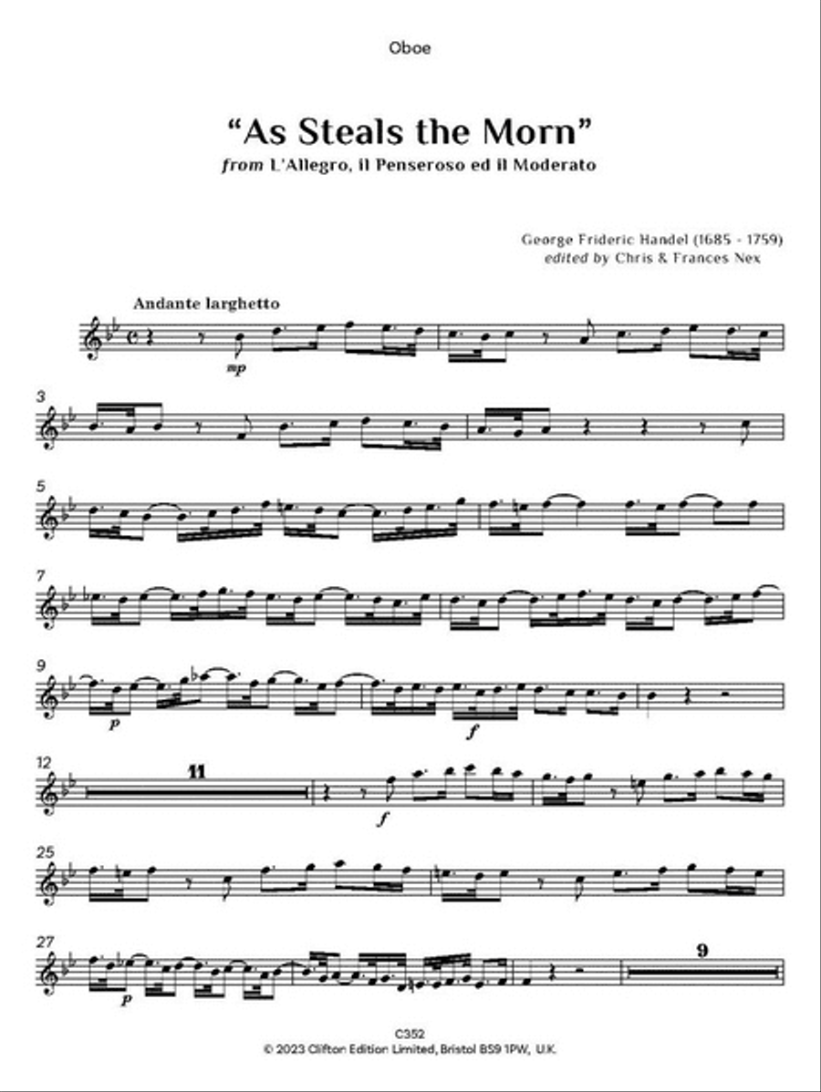 As Steals the Morn from L'Allegro, il pensoroso ed il Moderato Voice Solo scores gallery preview page 3