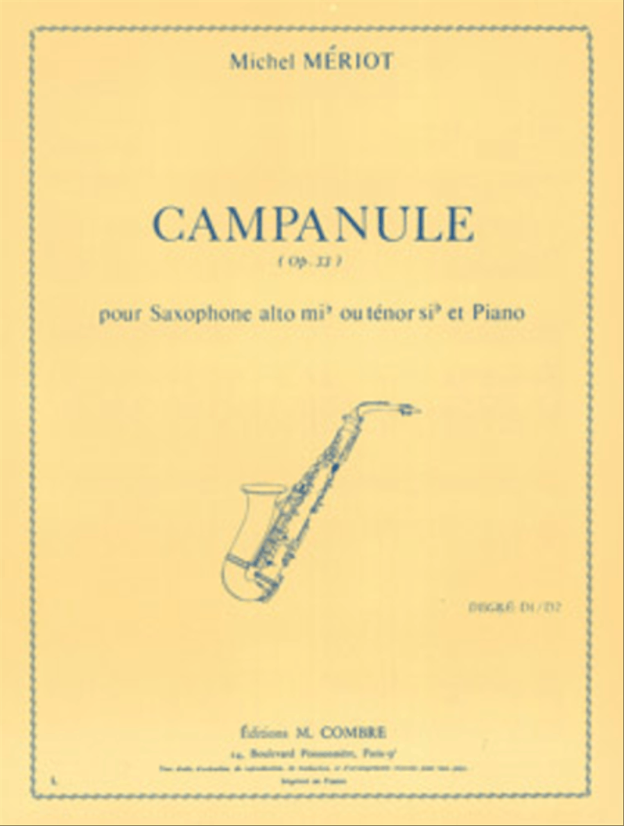 Campanule Op. 33 Piano Accompaniment scores gallery preview page 1