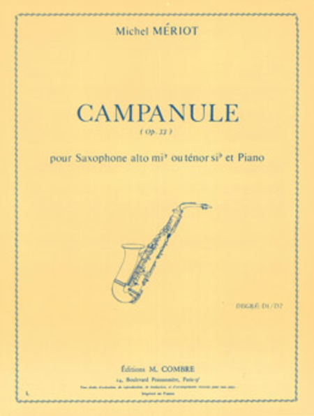 Campanule Op. 33