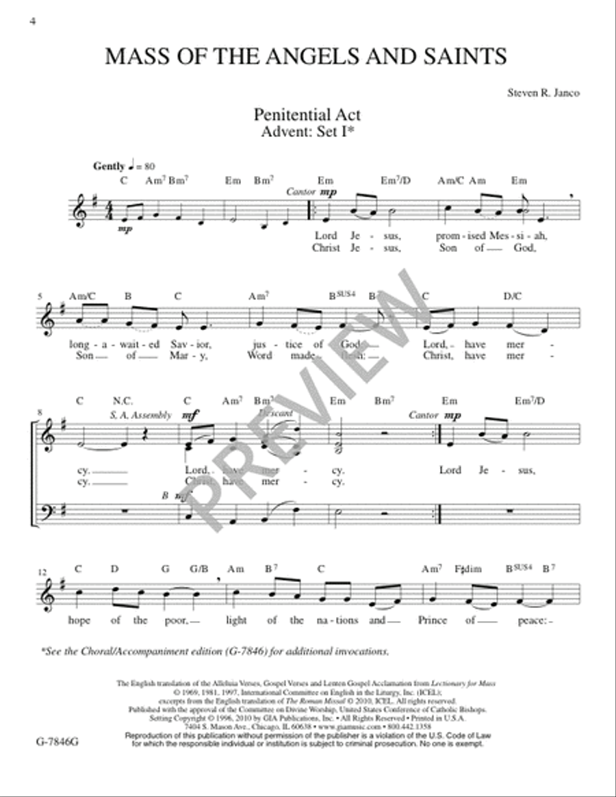 Mass of the Angels and Saints - Guitar edition Guitar scores gallery preview page 5