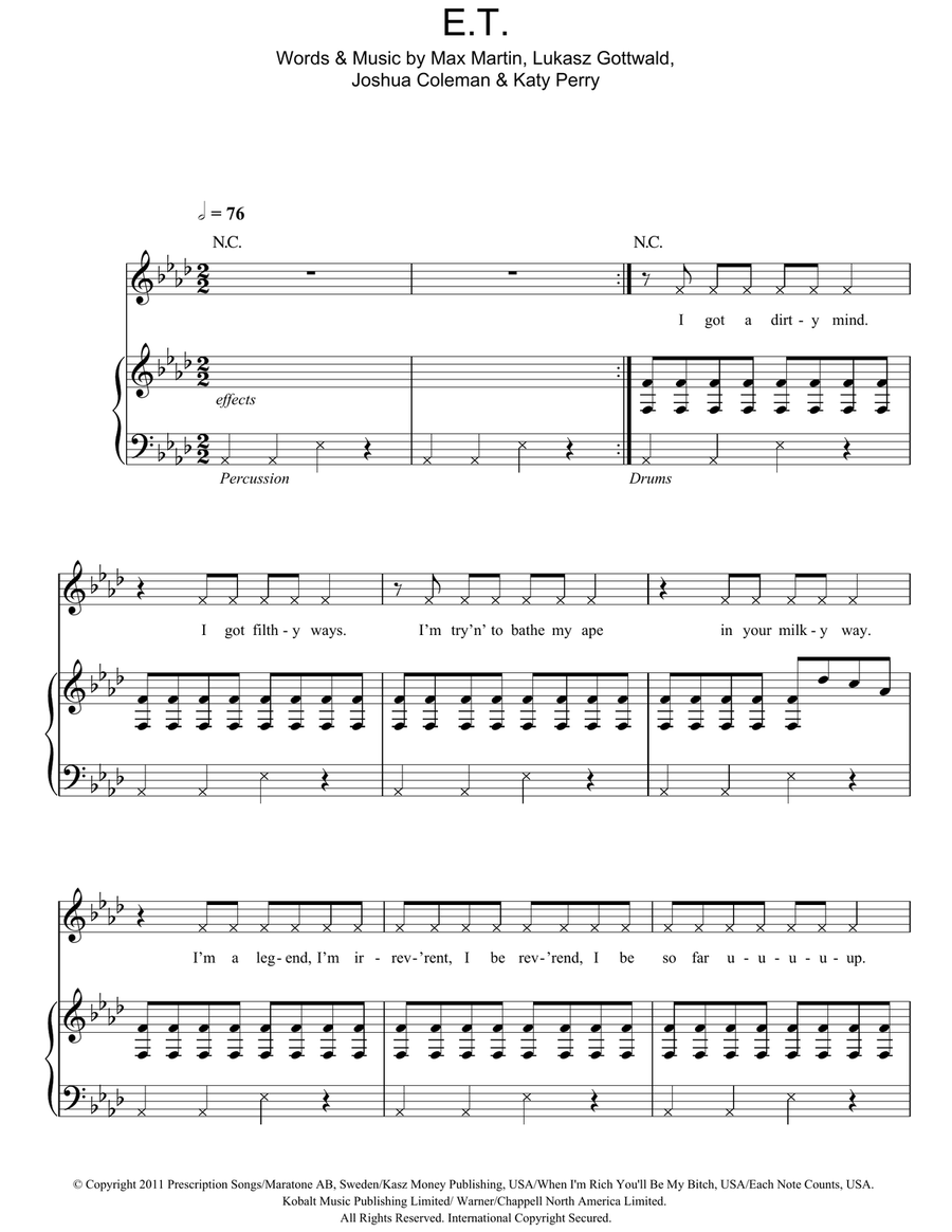 E.T. Acoustic Guitar scores gallery preview page 1