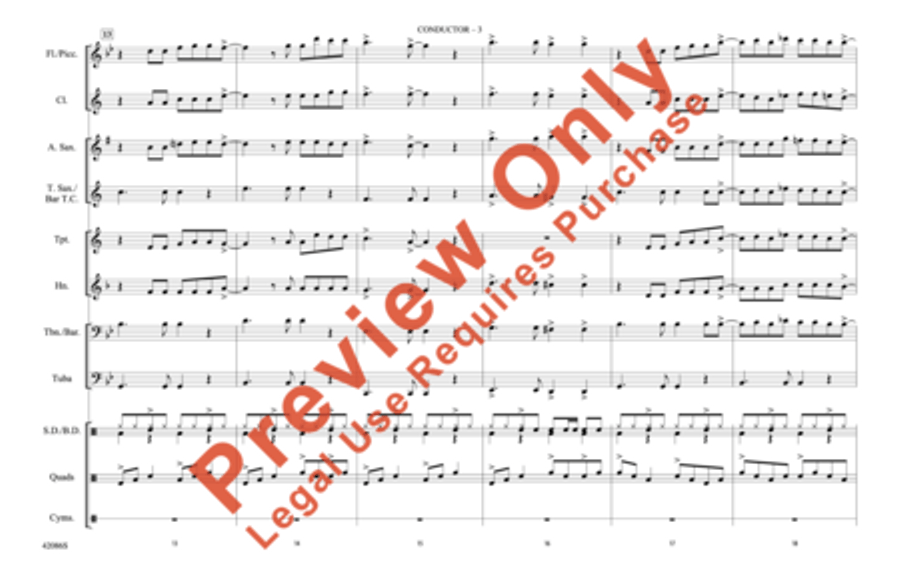 Too Close Marching Band scores gallery preview page 4