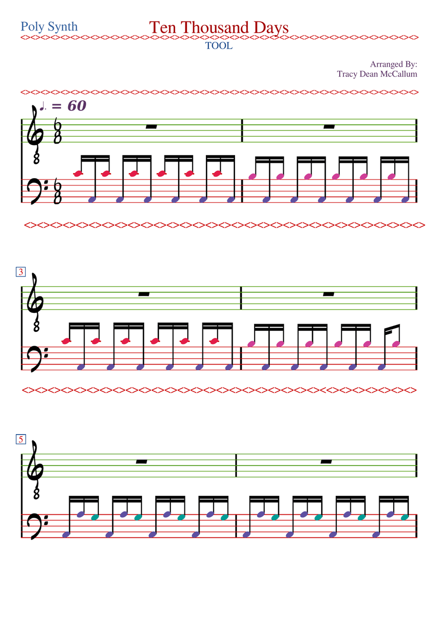 10,000 Days (wings Pt. 2) Piano Solo scores gallery preview page 1