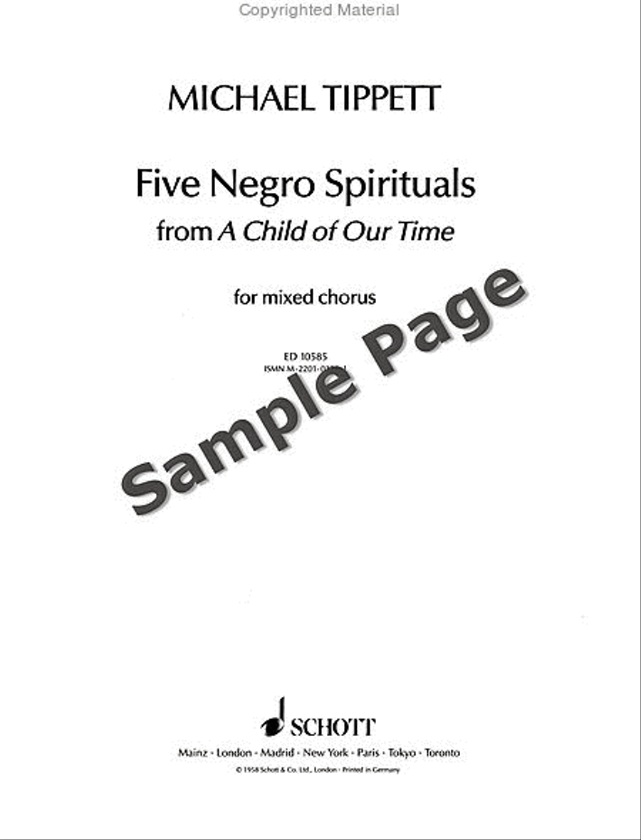 5 Negro Spirituals SSAATTBB scores gallery preview page 2