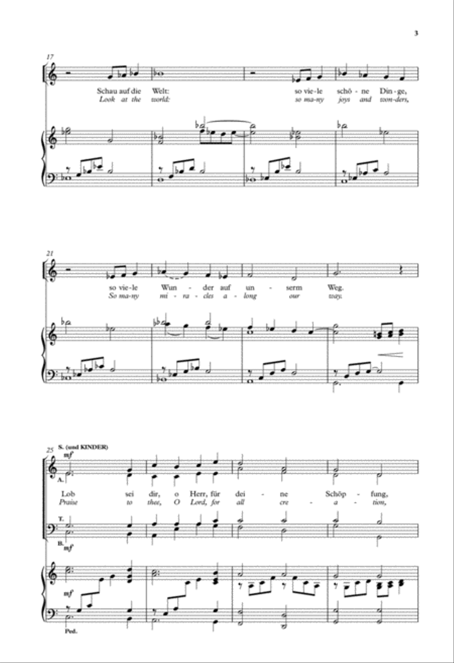 Schau auf die Welt (Look at the world) 4-Part scores gallery preview page 6