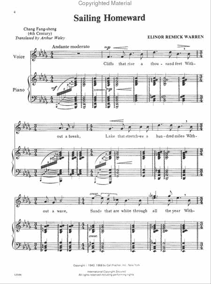 Selected Songs By Elinor Remick Warren Piano, Vocal scores gallery preview page 2