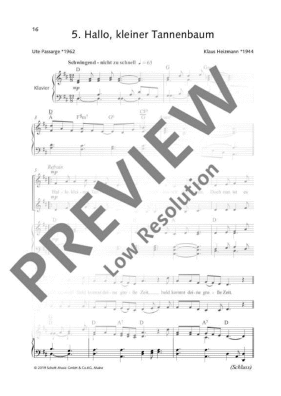 Hallo, kleiner Tannenbaum Children's Choir scores gallery preview page 2