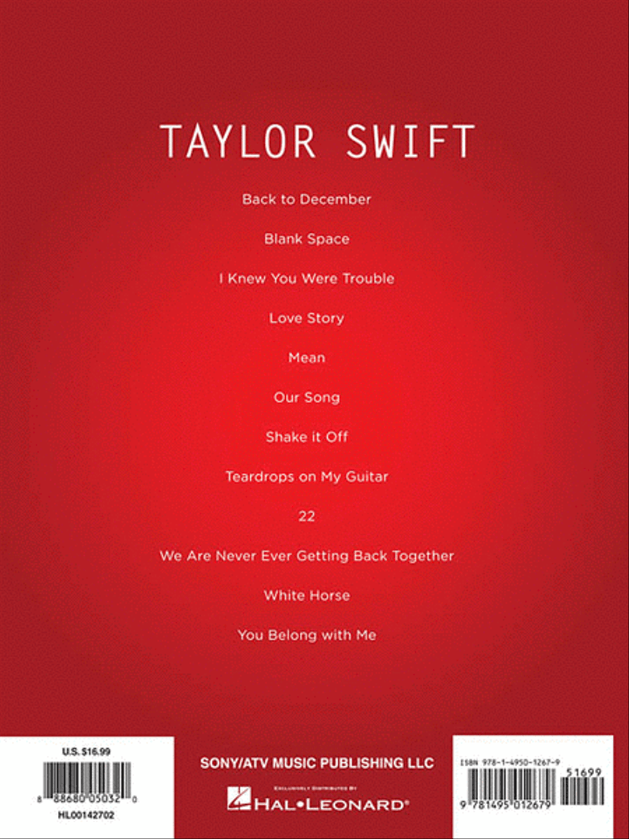 Taylor Swift - Original Keys for Singers