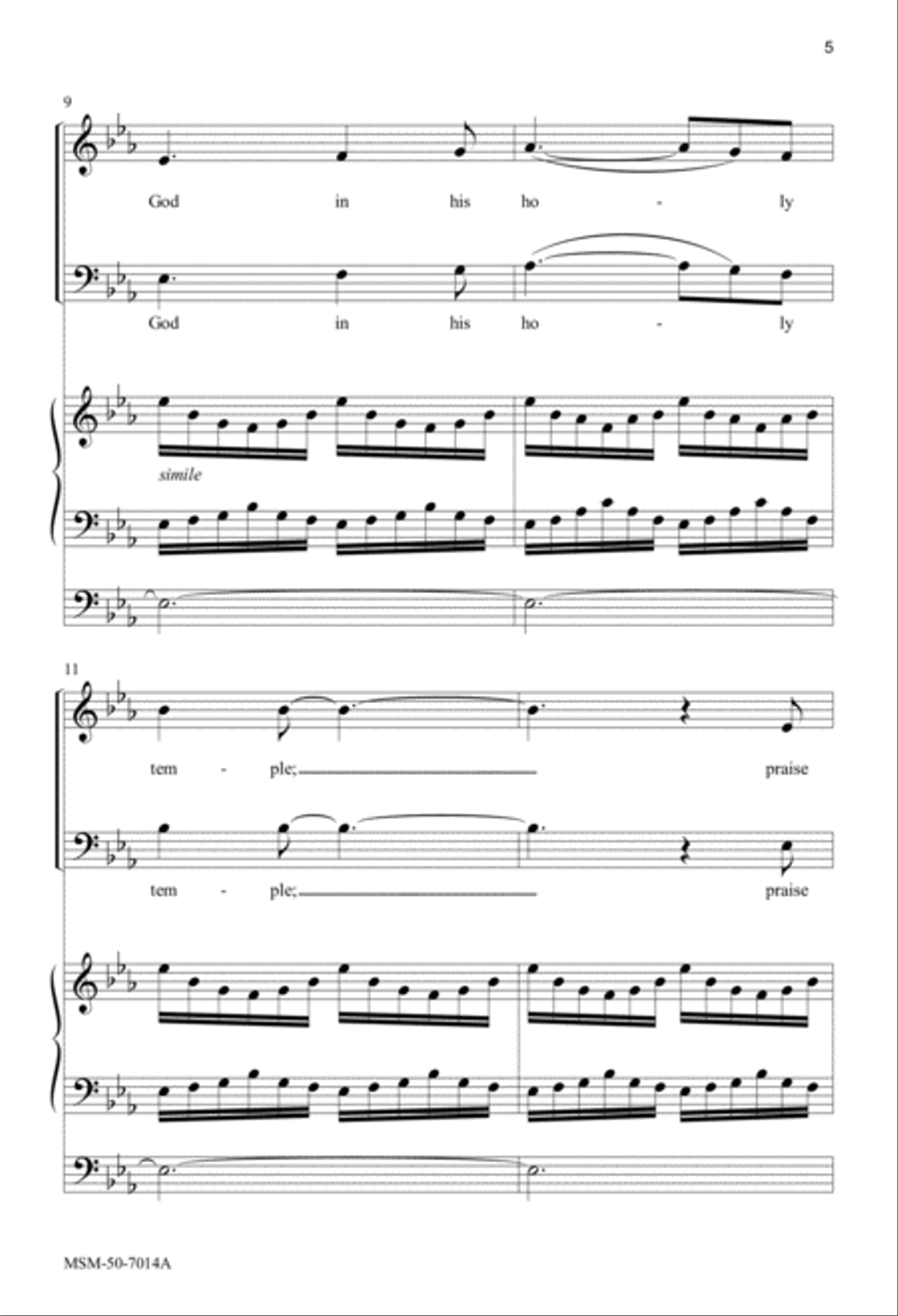 Psalm 150 4-Part scores gallery preview page 4