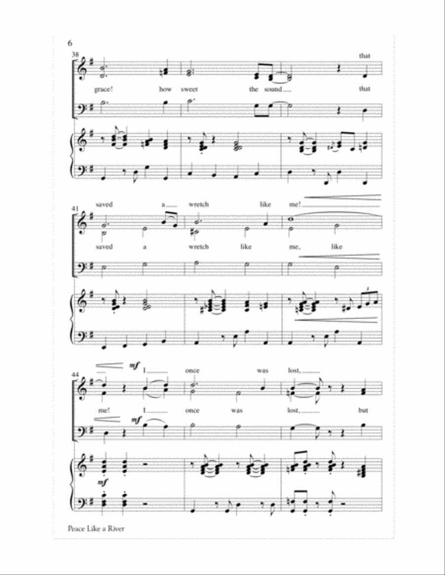 Peace Like a River 3-Part scores gallery preview page 7