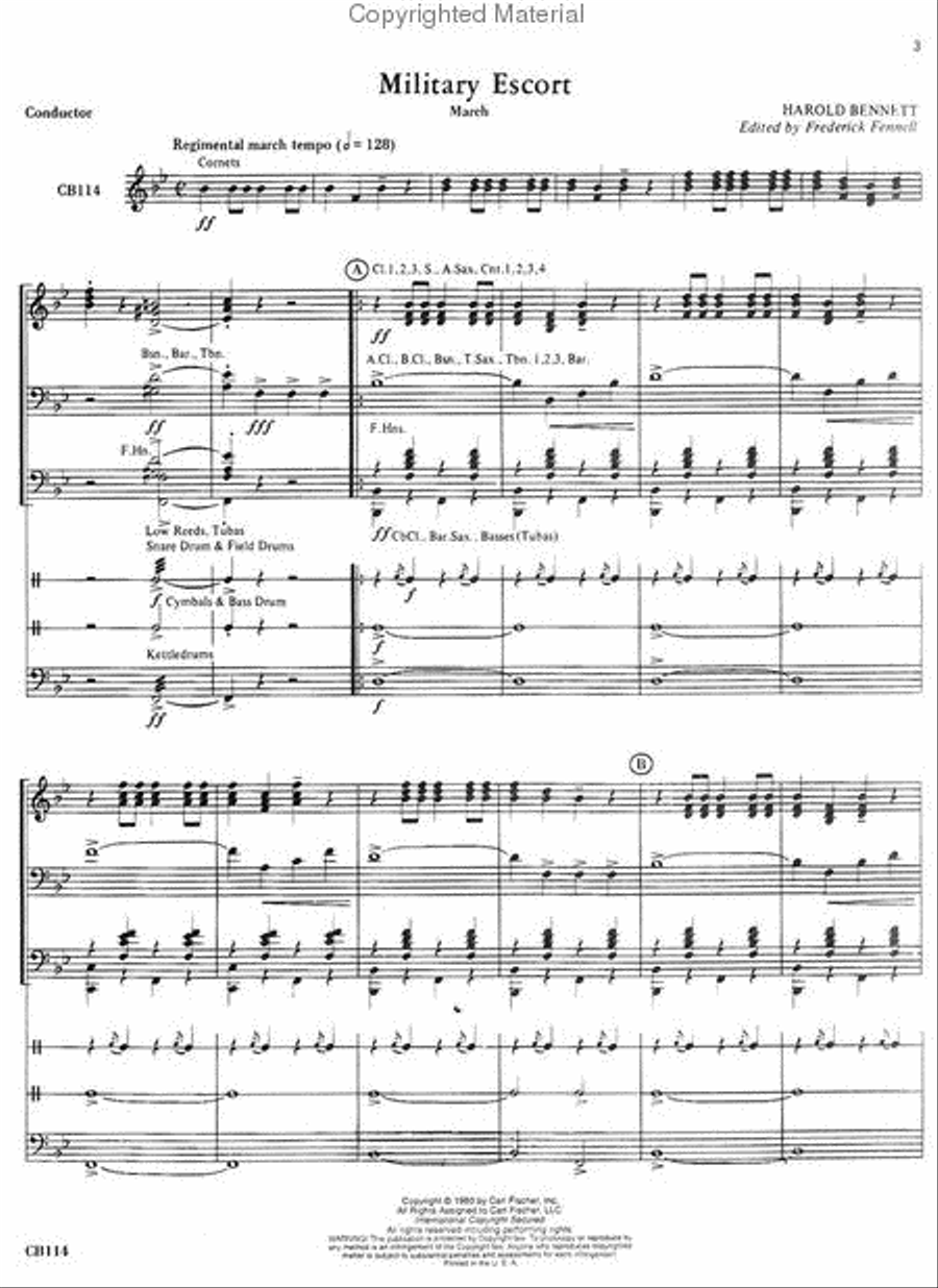 Military Escort Military Escort Concert Band scores gallery preview page 2