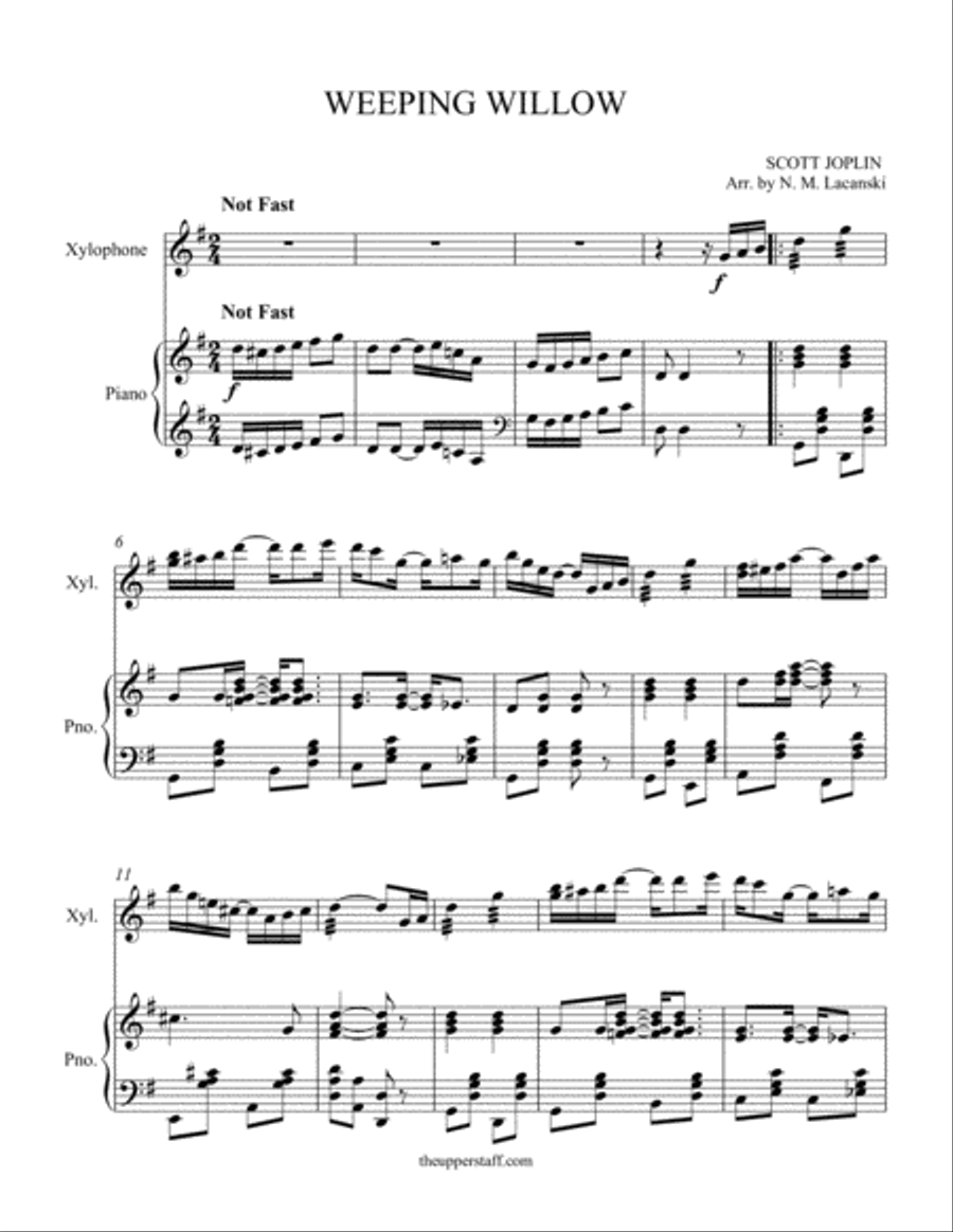 Weeping Willow Piano scores gallery preview page 1