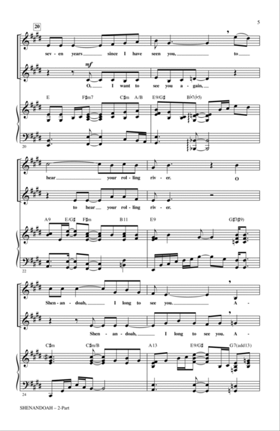 Shenandoah Shenandoah 2-Part scores gallery preview page 4