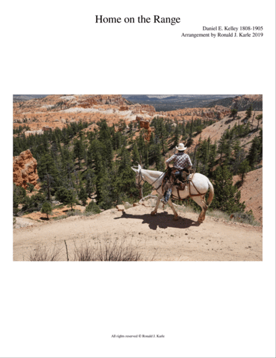 Home on the Range Piano Solo scores gallery preview page 1