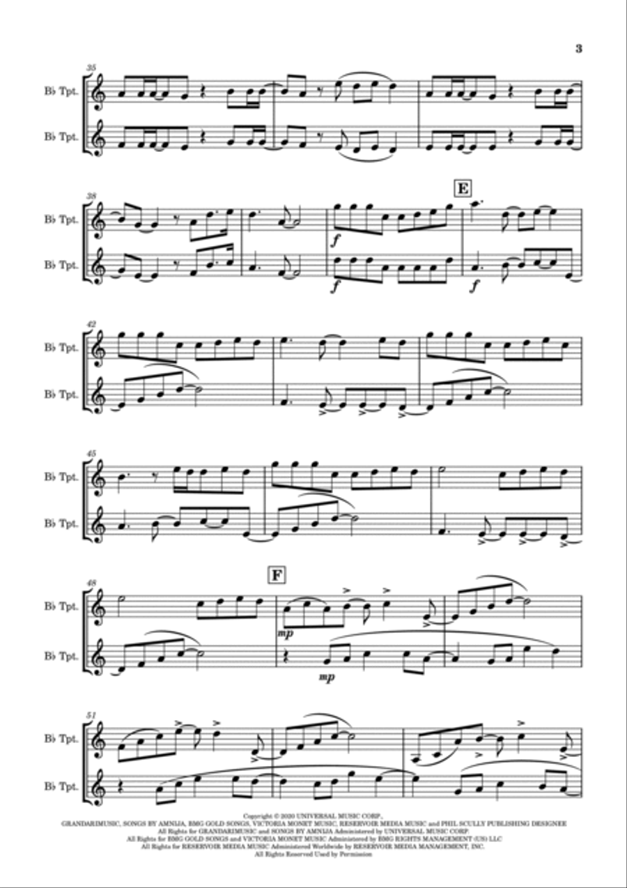 Positions Trumpet Duet scores gallery preview page 4