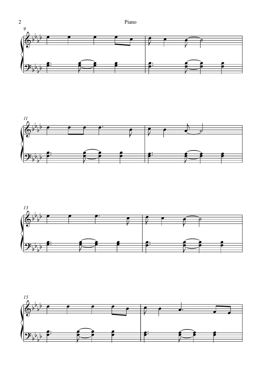Clocks Clocks Easy Piano scores gallery preview page 2
