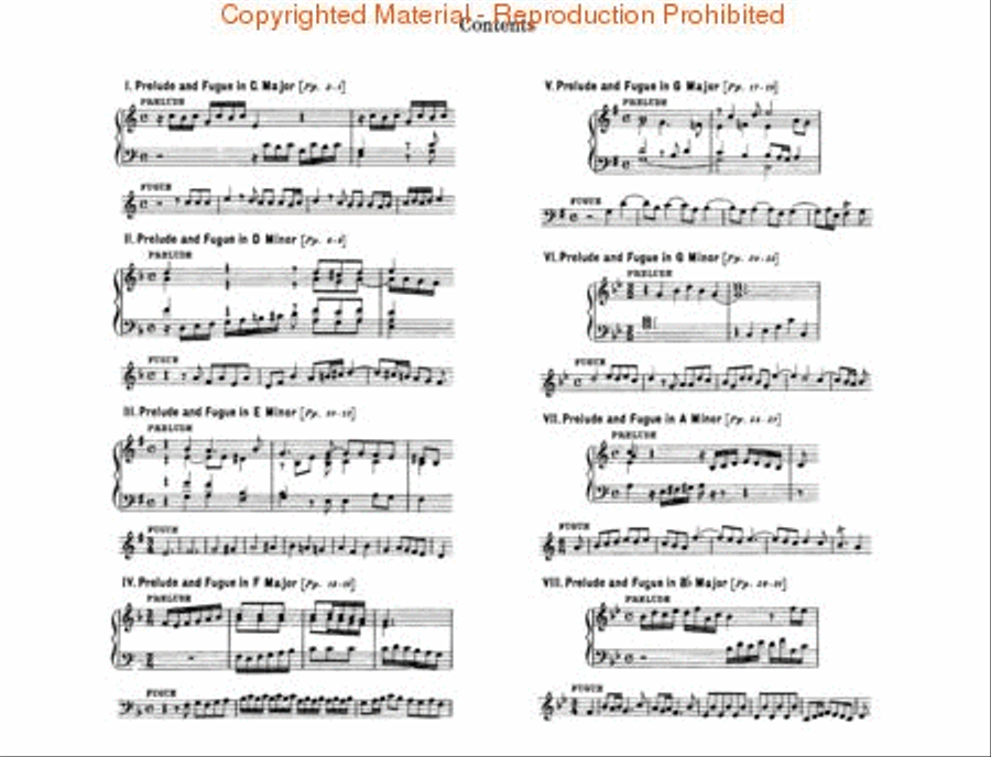 8 Little Preludes and Fugues Organ Solo scores gallery preview page 2