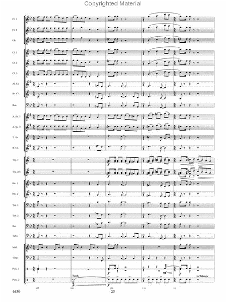 Joyous Alleluias Concert Band scores gallery preview page 22