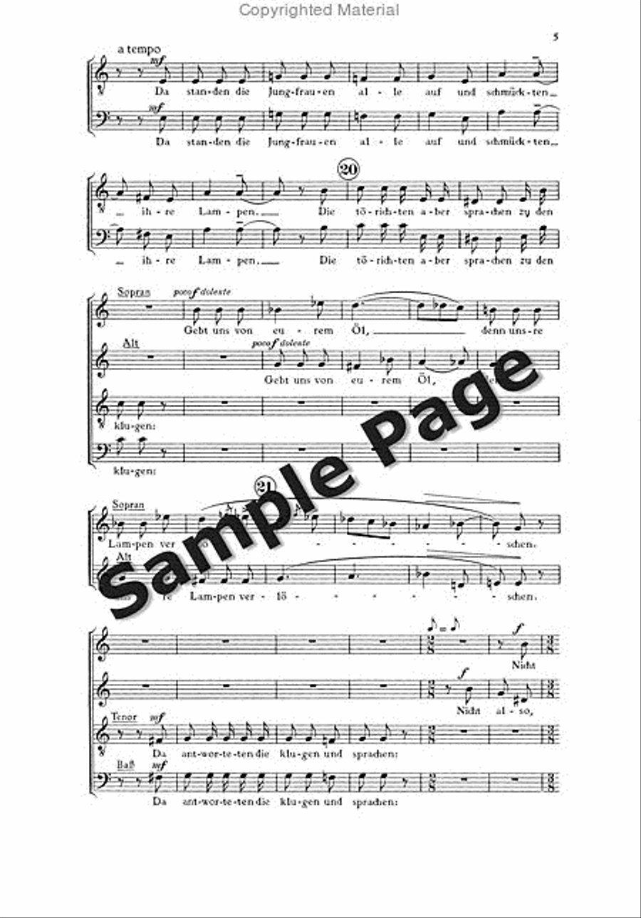 Gleichnis Von Den Torichten 4-Part scores gallery preview page 6