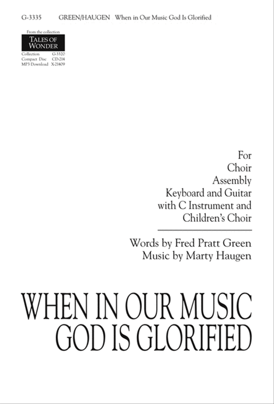 When, in Our Music, God Is Glorified 4-Part scores gallery preview page 1