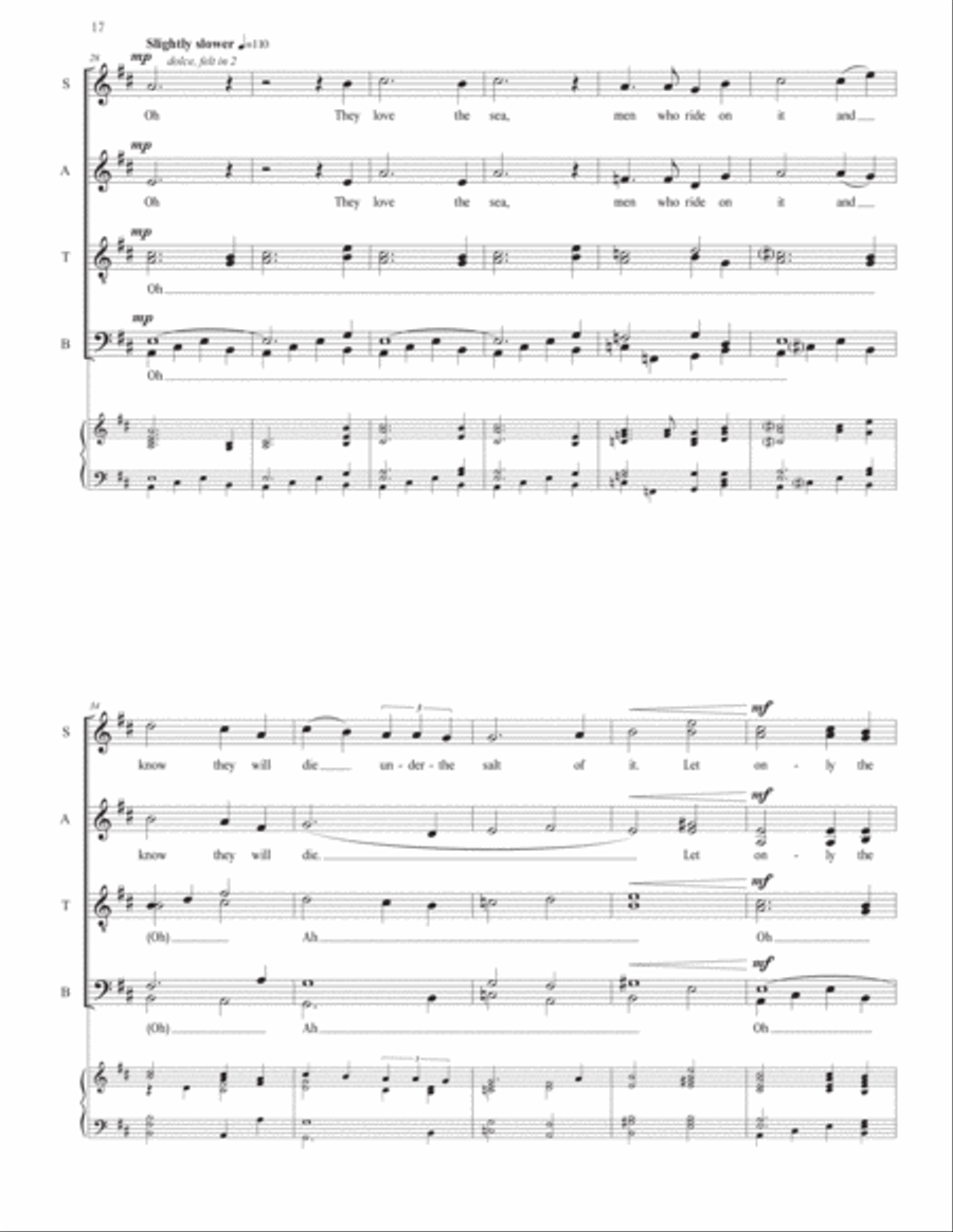 Young Sea (from 'Mariner Songs') A Cappella scores gallery preview page 4