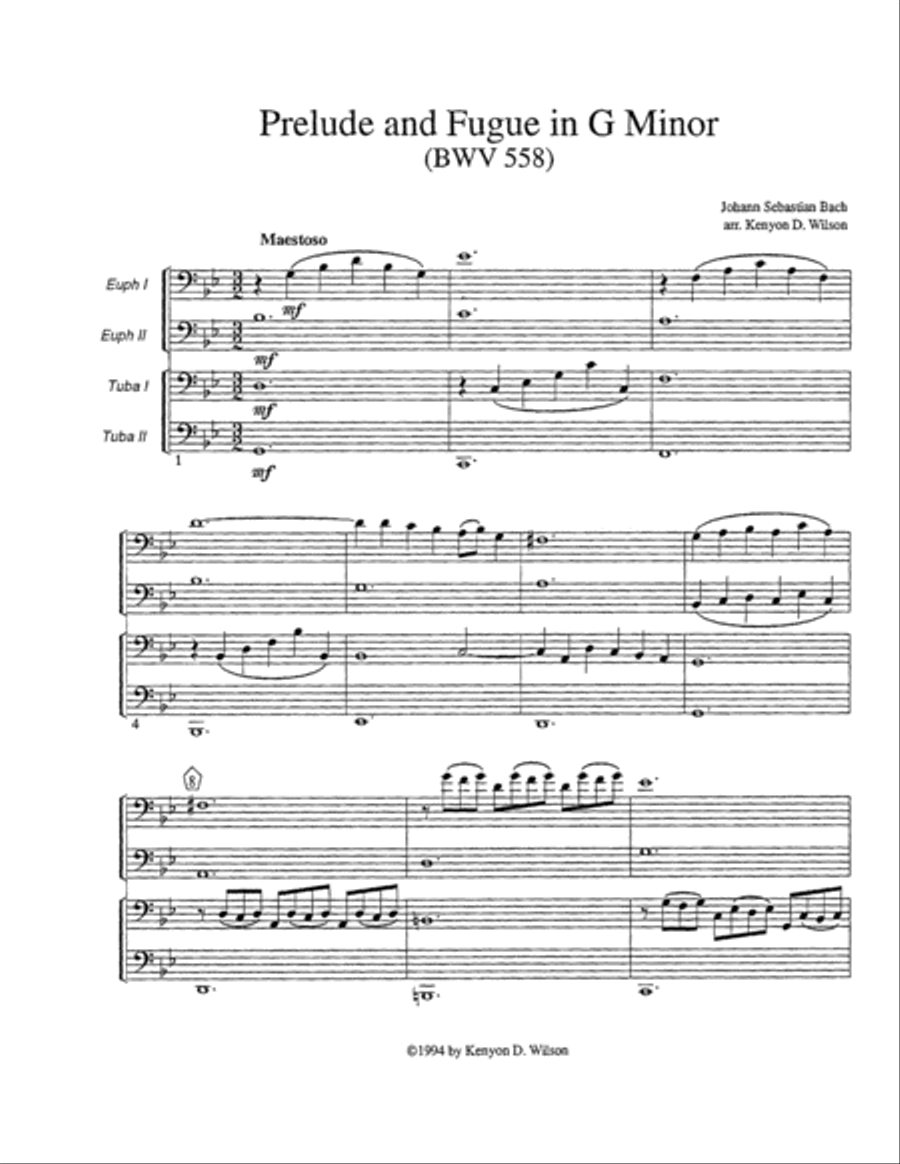 Prelude and Fugue in G Minor, BWV 558 EETT scores gallery preview page 2