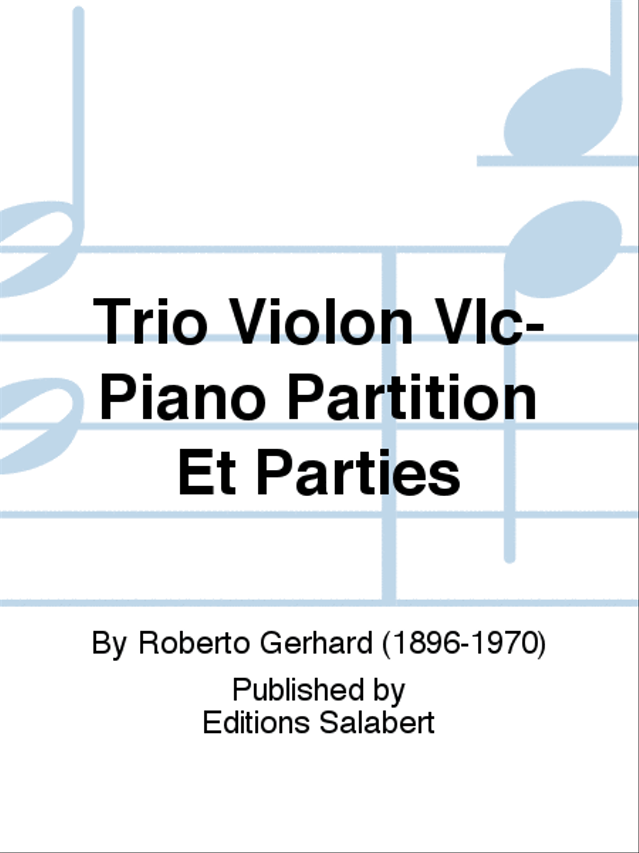 Trio Violon Vlc-Piano Partition Et Parties Piano scores gallery preview page 1